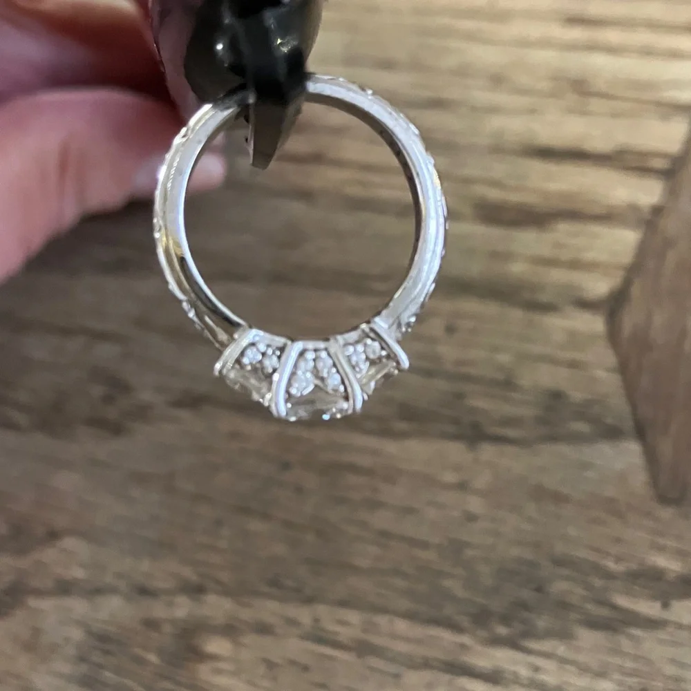 Tacori Ring. Cubic Z. 925 Sterling Silver. - Picture 5 of 6